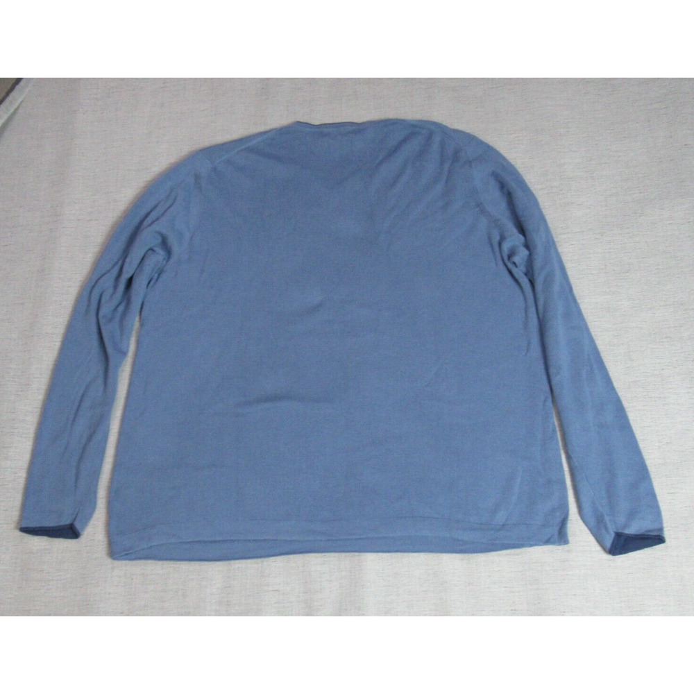 Eddie Bauer Sweater Mens XL Tall Blue Knit Pullover 100% Pima Cotton UK Casual - Picture 5 of 8